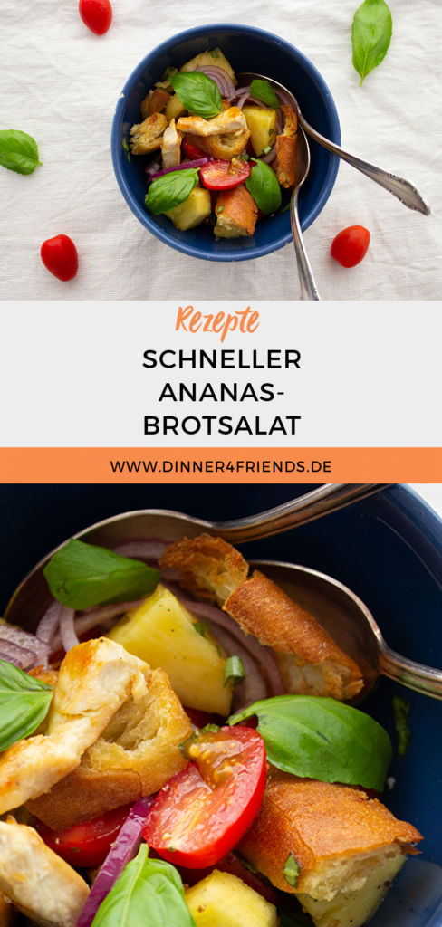 Sommerlicher Ananas-Brotsalat