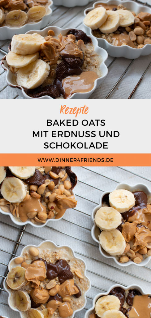 Baked Oats mit Schoko, Erdnuss und Banane