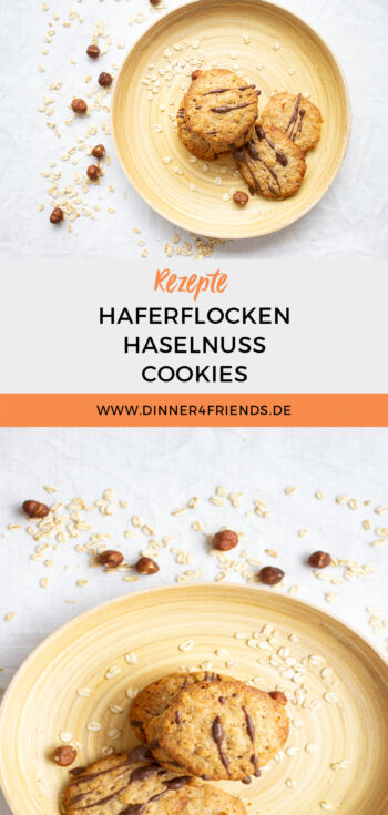 Cookies mit Haferflocken und Haselnuss