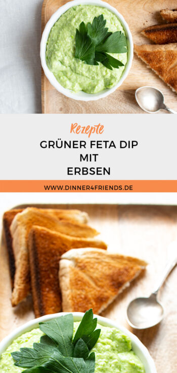 Grüner Feta Dip mit Erbsen