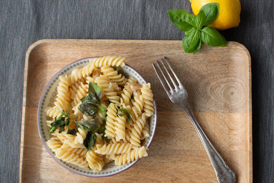 Fusilli mit Parmesan und Zitrone