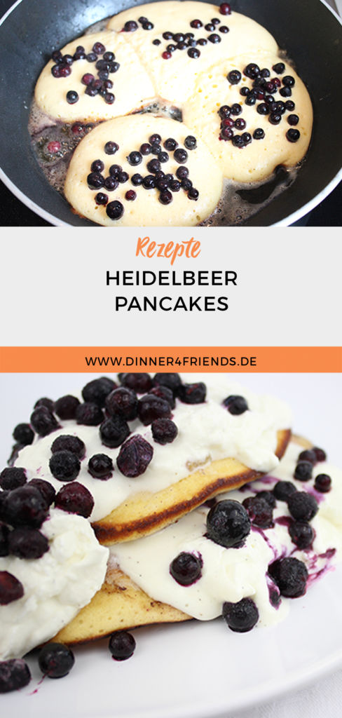 Heidelbeer Pancakes mit Sahne-Quark
