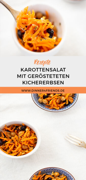 Orientalischer Karottensalat mit gerösteten Auberginen (vegan)