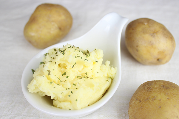 Selbst gemachtes, luftiges Kartoffelpüree