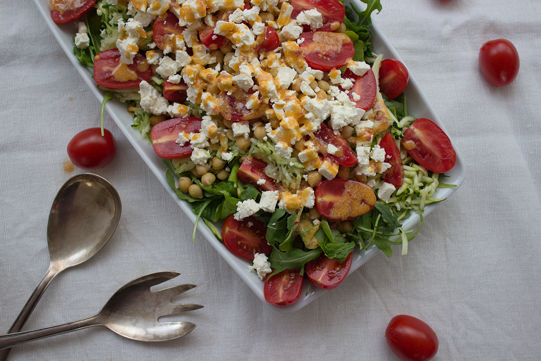 Schnelle Feierabendküche: Kichererbsen-Zucchini-Salat