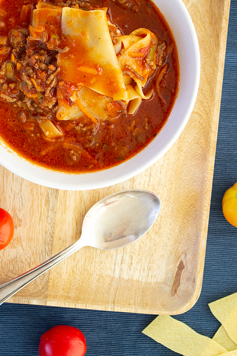 Schnelles, selbst gekochtes Essen: Lasagnesuppe