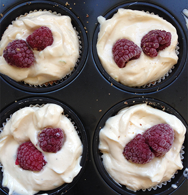 Mini-Käsekuchen vor dem Backen