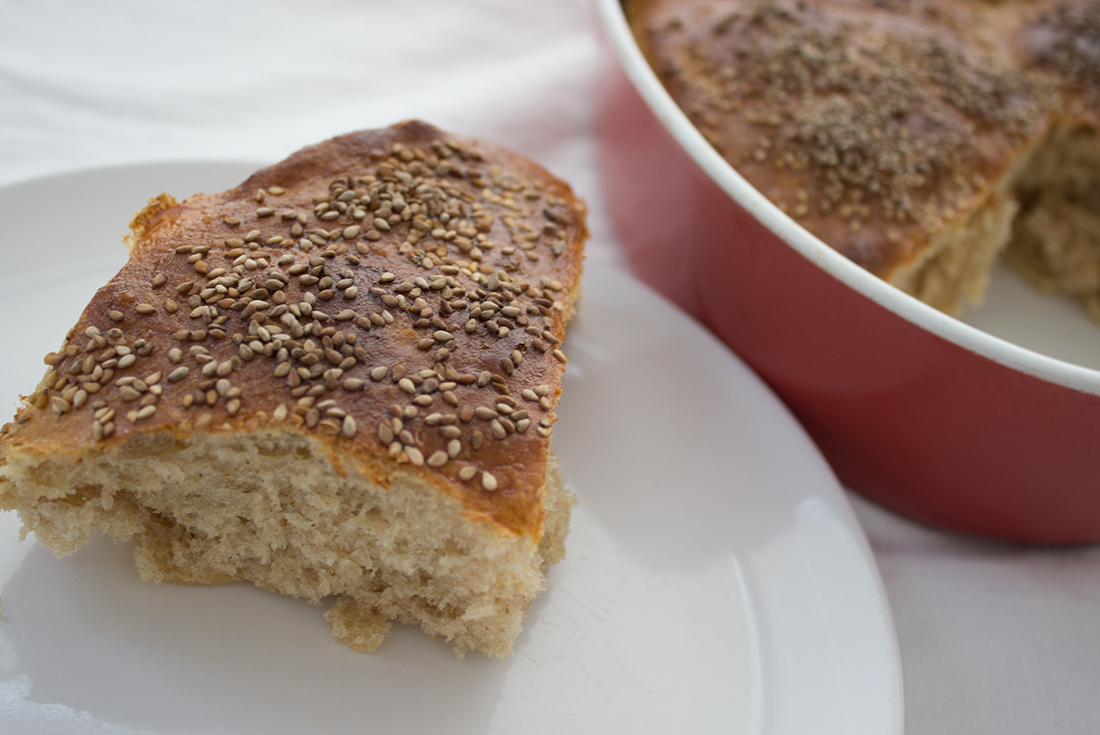 Pfannenbrot nach Herzelieb - aber mit Dinkelmehl