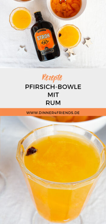 Pfirsich-Bowle mit Rum