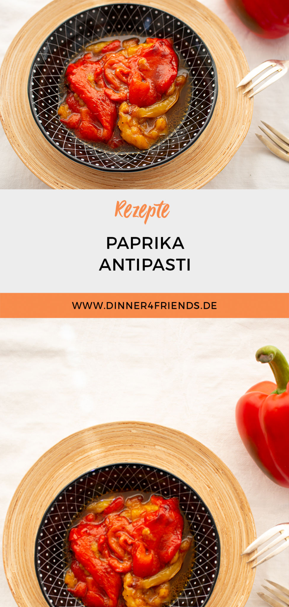 Low Carb Antipasti: gegrillter Paprikasalat – Dinner4Friends Low Carb Antipasti: gegrillter Paprikasalat – Dinner4Friends