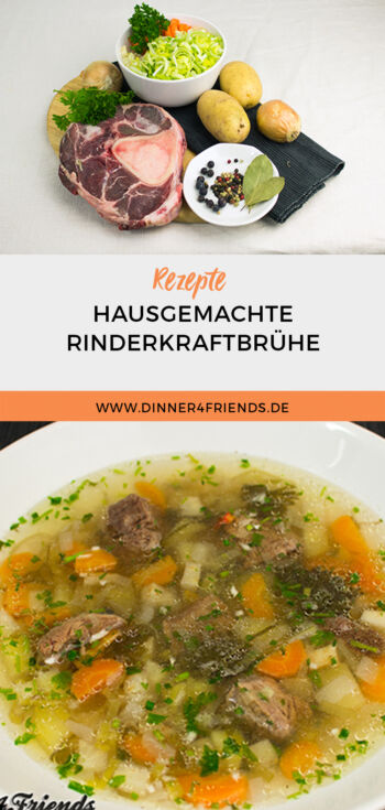 Hausgemachte Rinderkraftbrühe