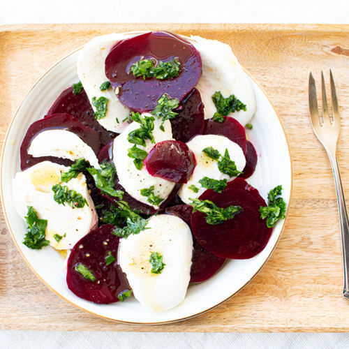 Rote Beete mit Mozzarella