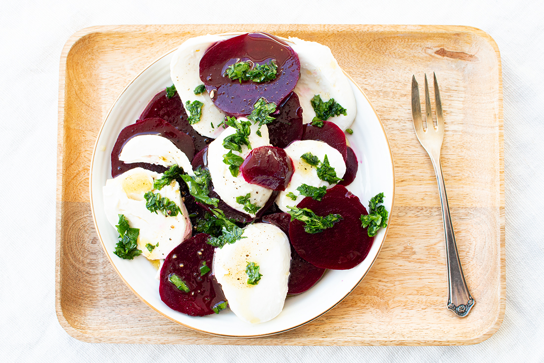 Rote Beete mit Mozzarella