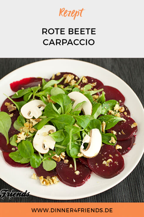 Rezept für Rote Beete Carpaccio (vegan)