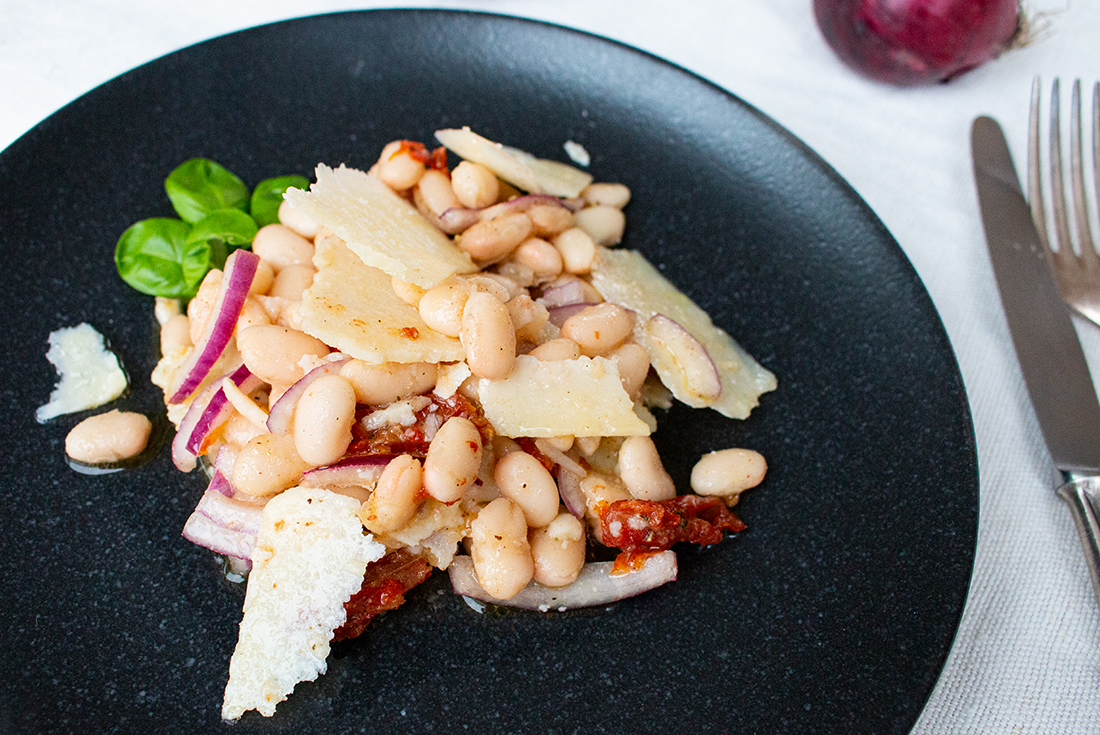 Weisser Bohnen Salat: schnell gemacht und ganz ohne einzukaufen:)