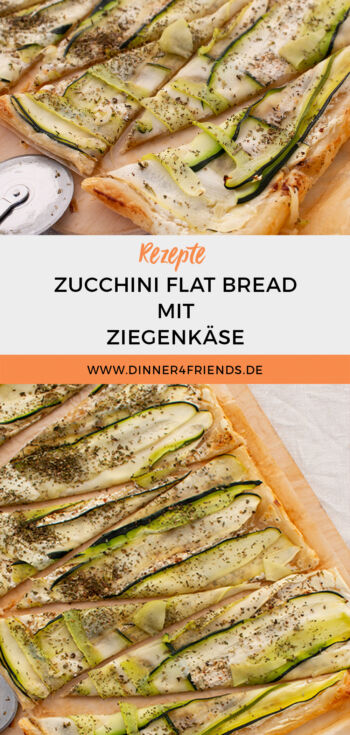 Zucchini Flat Bread mit Ziegenkäse