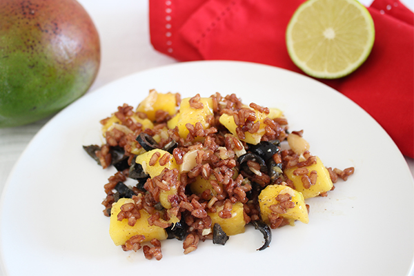 Roter Reissalat mit Mango